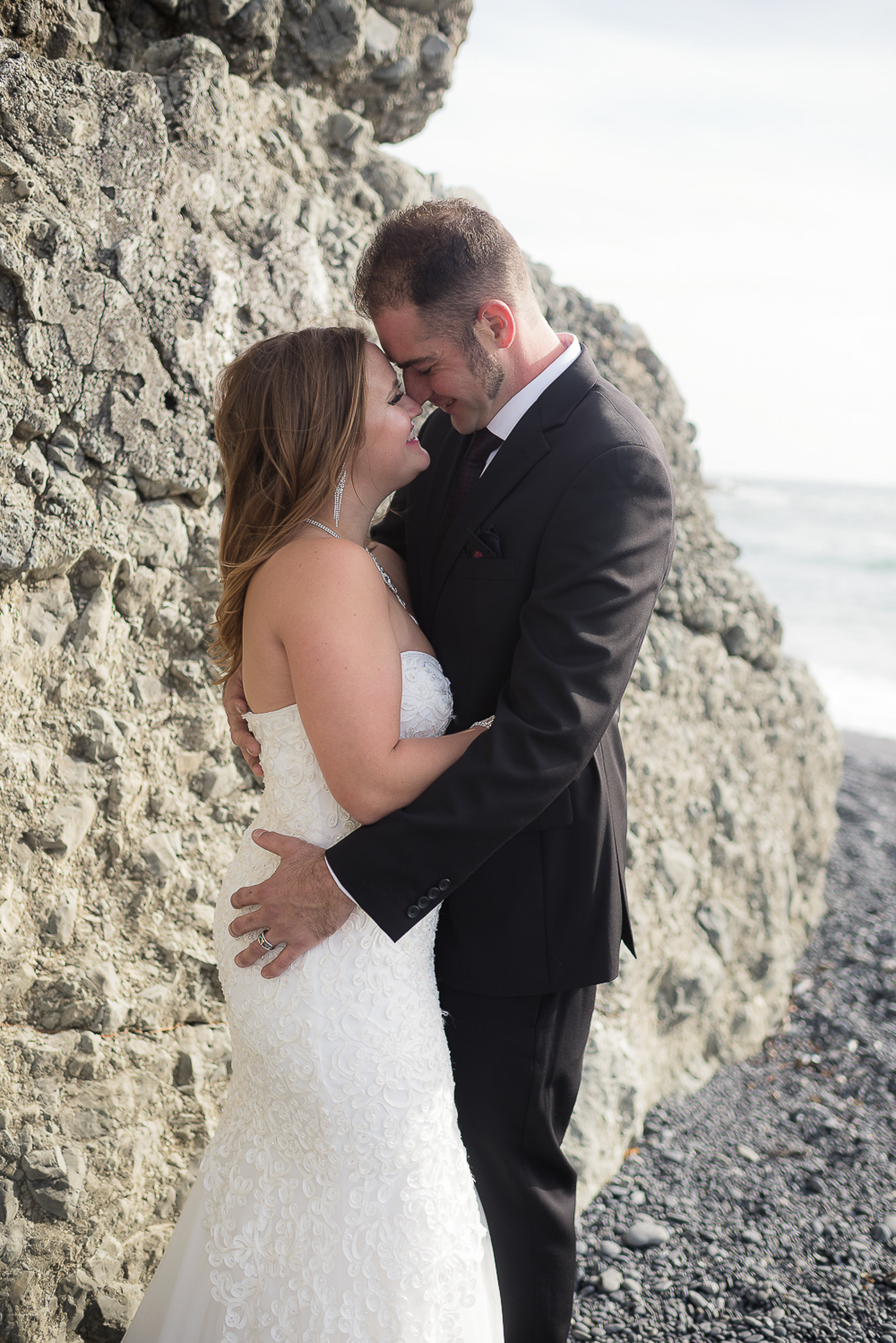  John and Danielle's Intimate Destination Wedding at Little Black Sands Beach in Shelter Cove  