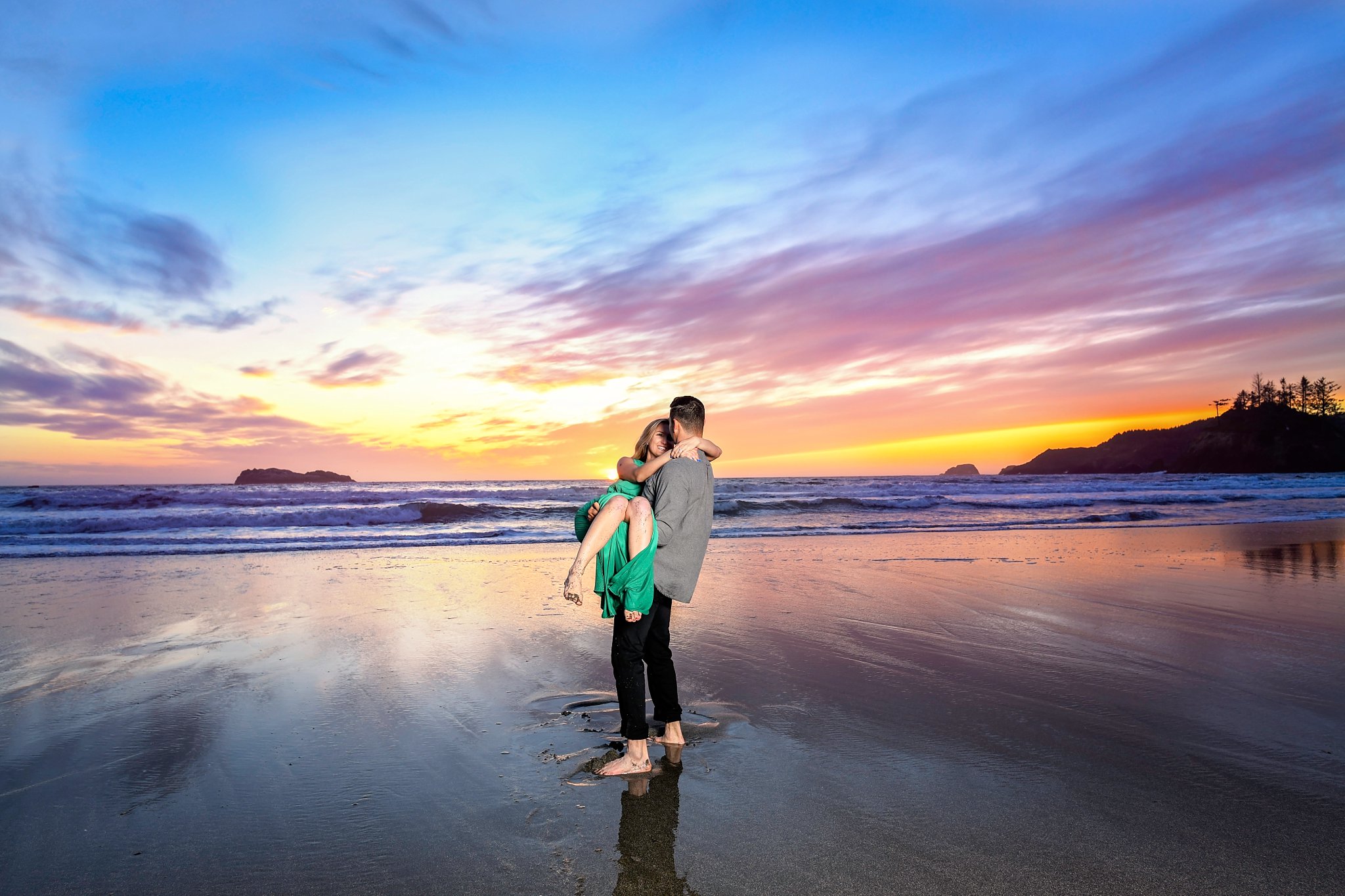 College Cove &amp; Trinidad State Beach Engagement Session 